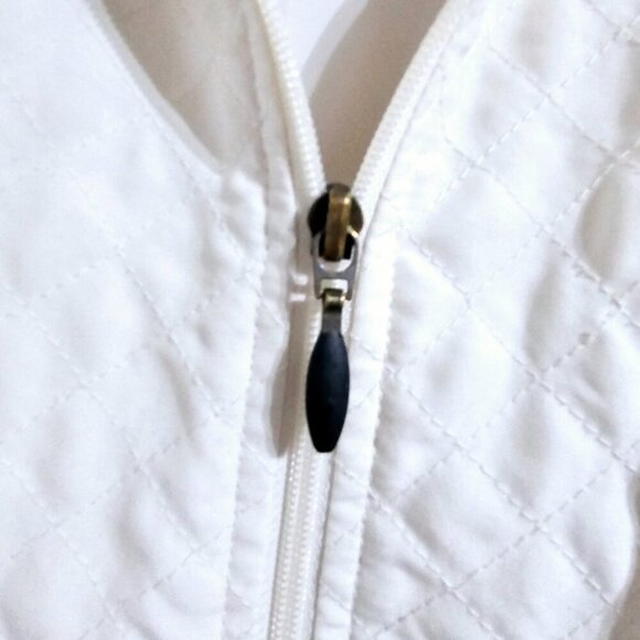 Columbia Medium Cream Lined SportSwear Quilted Zip-up Casual Vest - Picture 8 of 12